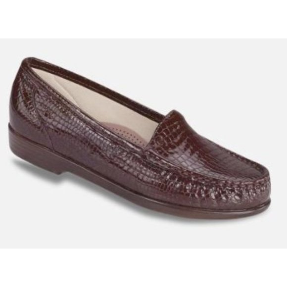 SAS Women's Simplify everyday Slip On Loafer Brown supple leather size 8m pre-ow - Picture 2 of 16